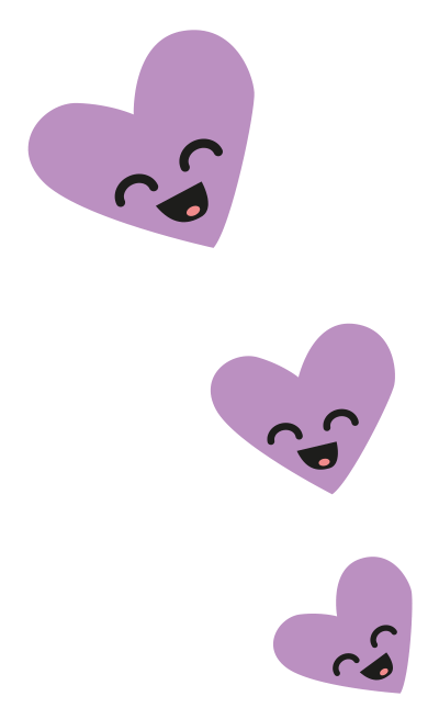 hearts-violet